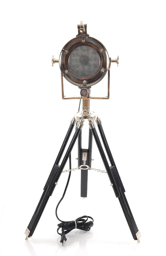 Silver Metal Tripod Floor Lamp With Metal Shade HomeRoots