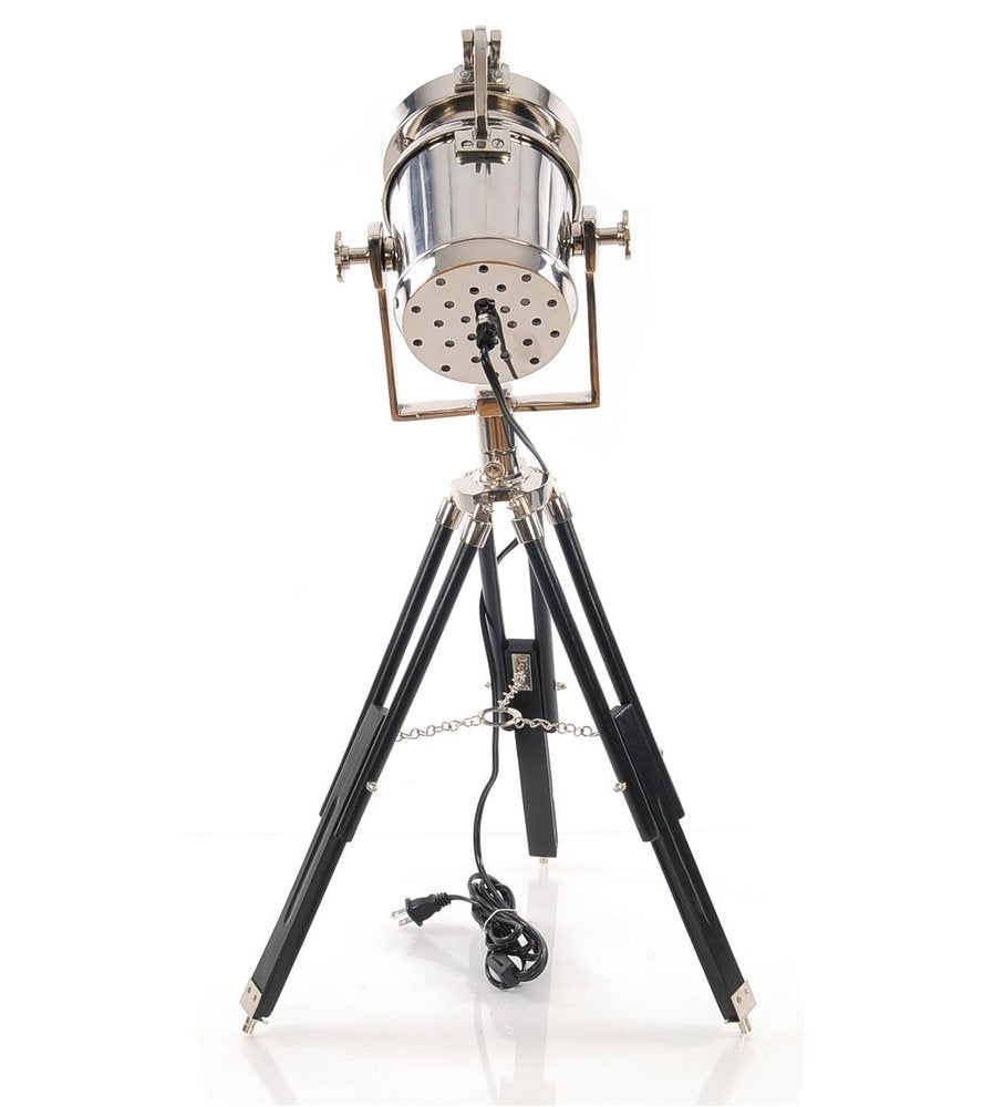 Silver Metal Tripod Floor Lamp With Metal Shade HomeRoots