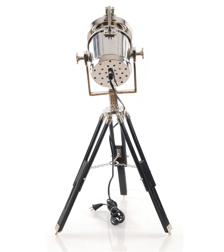 Silver Metal Tripod Floor Lamp With Metal Shade HomeRoots