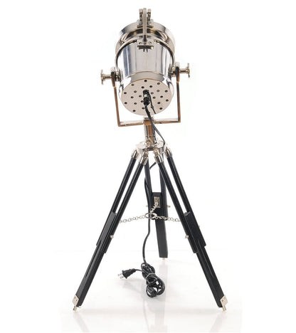 Silver Metal Tripod Floor Lamp With Metal Shade HomeRoots