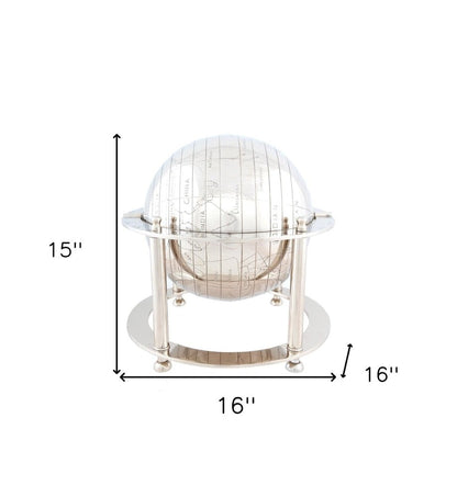 15" Nickel Metal Hand Painted Figurine Tabletop Sculpture HomeRoots