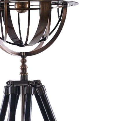 25" X 25" X 45.75" Brass Armillary With Wood Stand HomeRoots