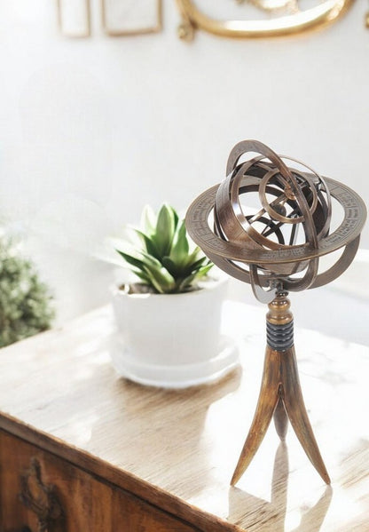 12" Brass Metal Hand Painted Figurine Tabletop Sculpture HomeRoots