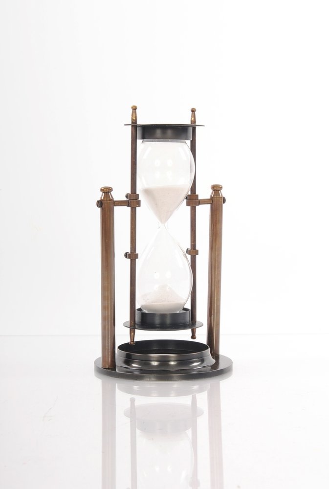 4.5" X 4.5" X 8.5" Brass Revolving Sandtimer HomeRoots