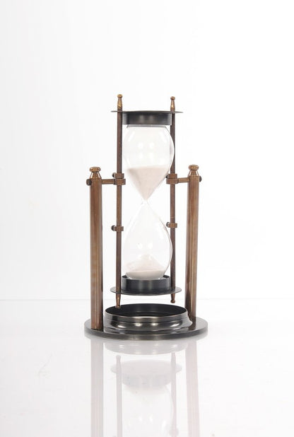 4.5" X 4.5" X 8.5" Brass Revolving Sandtimer HomeRoots