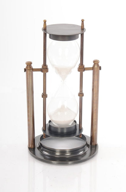 4.5" X 4.5" X 8.5" Brass Revolving Sandtimer HomeRoots