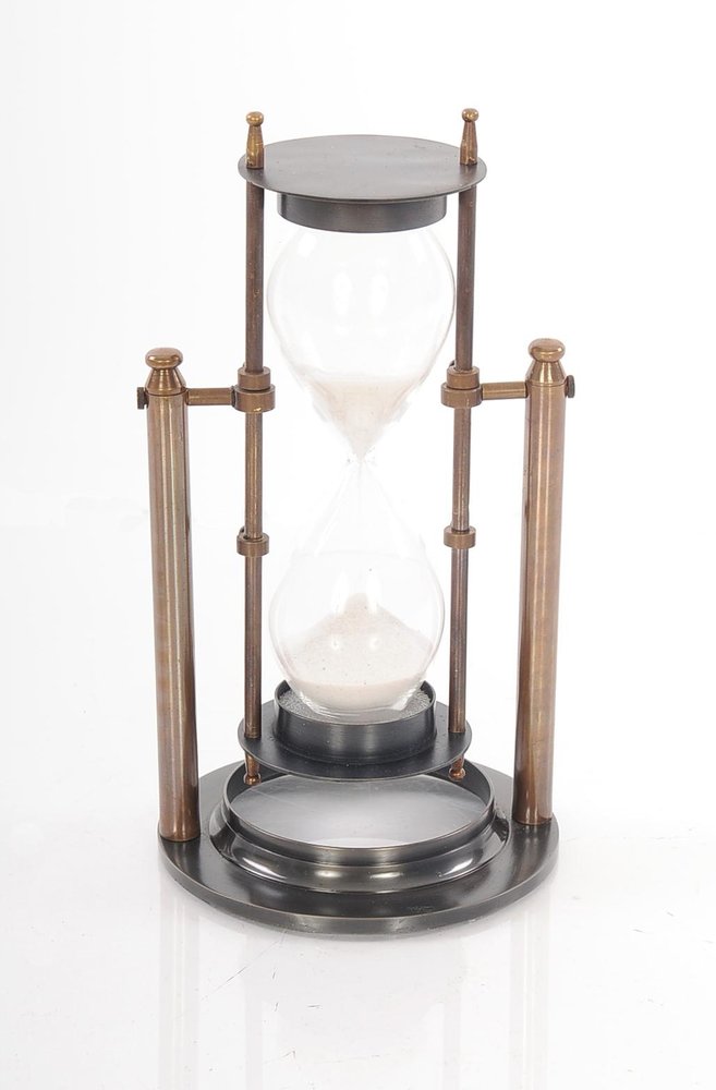 4.5" X 4.5" X 8.5" Brass Revolving Sandtimer HomeRoots