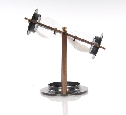 4.5" X 4.5" X 8.5" Brass Revolving Sandtimer HomeRoots