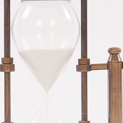 4.5" X 4.5" X 8.5" Brass Revolving Sandtimer HomeRoots