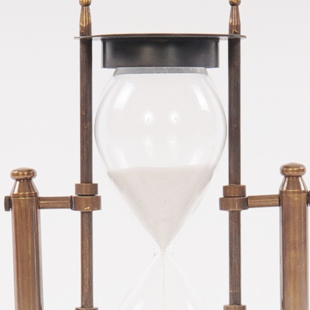 4.5" X 4.5" X 8.5" Brass Revolving Sandtimer HomeRoots