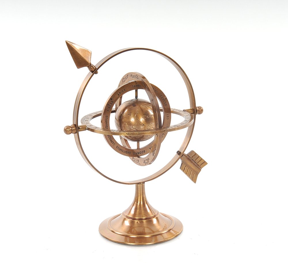 5.5" X 7" X 8.5" Brass Armillary HomeRoots