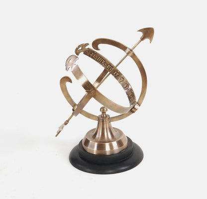 14" Brass And Black Metal Hand Painted Figurine Tabletop Sculpture HomeRoots