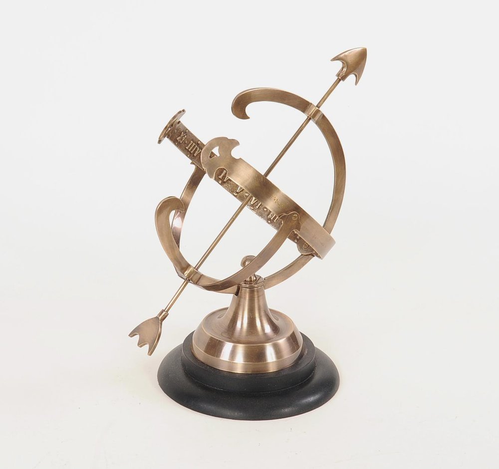 14" Brass And Black Metal Hand Painted Figurine Tabletop Sculpture HomeRoots