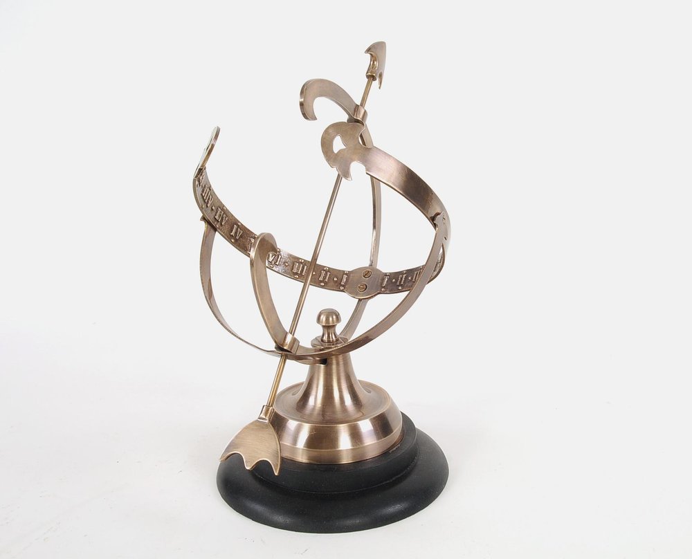 14" Brass And Black Metal Hand Painted Figurine Tabletop Sculpture HomeRoots