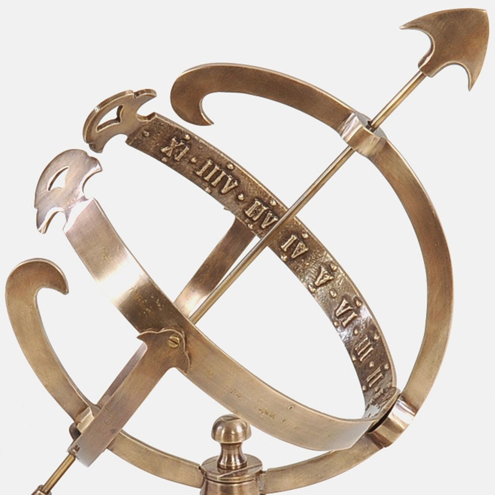 14" Brass And Black Metal Hand Painted Figurine Tabletop Sculpture — view 9