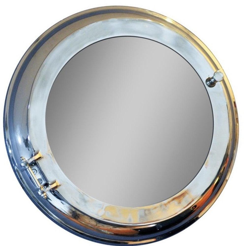 21" X 21" X 3.5" Aluminum Wall Mirror With Storage - FurniFindUSA