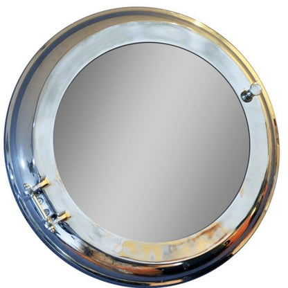 21" Silver Round Aluminum Framed Accent Mirror HomeRoots