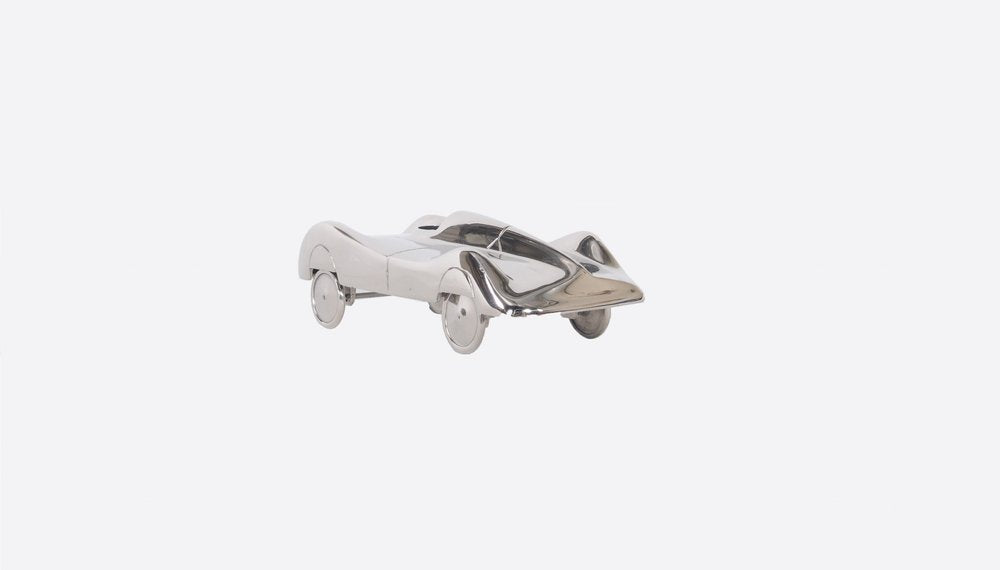3" Nickel Aluminum Hand Painted Model Car Tabletop Sculpture HomeRoots