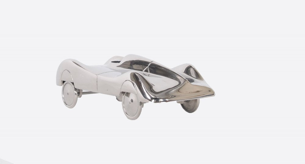 3" Nickel Aluminum Hand Painted Model Car Tabletop Sculpture HomeRoots