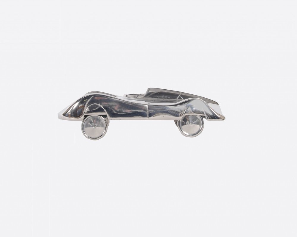 3" Nickel Aluminum Hand Painted Model Car Tabletop Sculpture HomeRoots