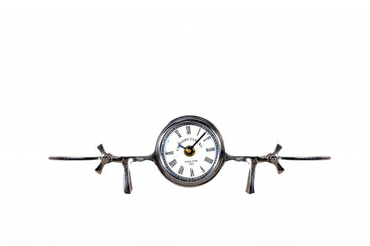 3" Novelty Nickel Metal And Glass Analog Wall Clock HomeRoots