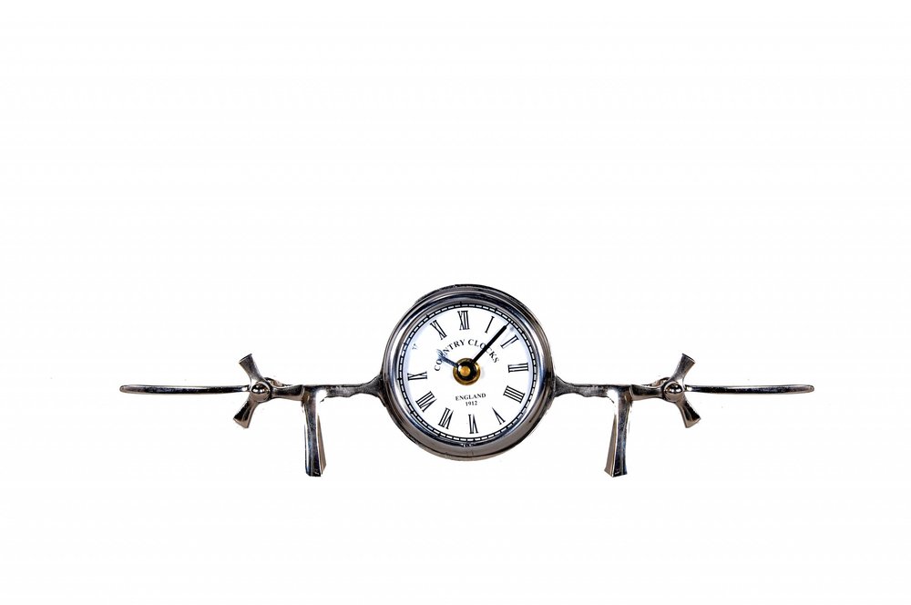 3" Novelty Nickel Metal And Glass Analog Wall Clock HomeRoots