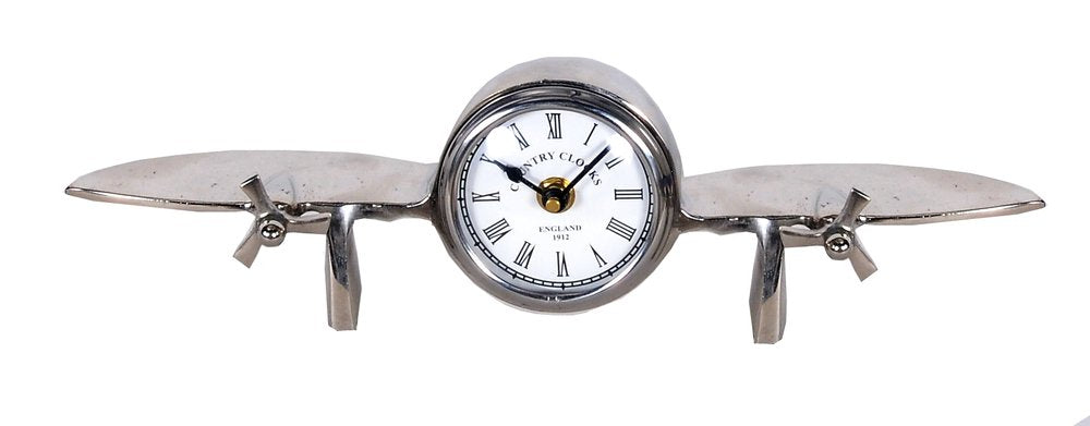 3" Novelty Nickel Metal And Glass Analog Wall Clock HomeRoots