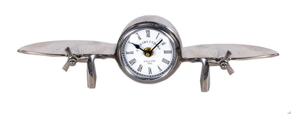 3" Novelty Nickel Metal And Glass Analog Wall Clock HomeRoots