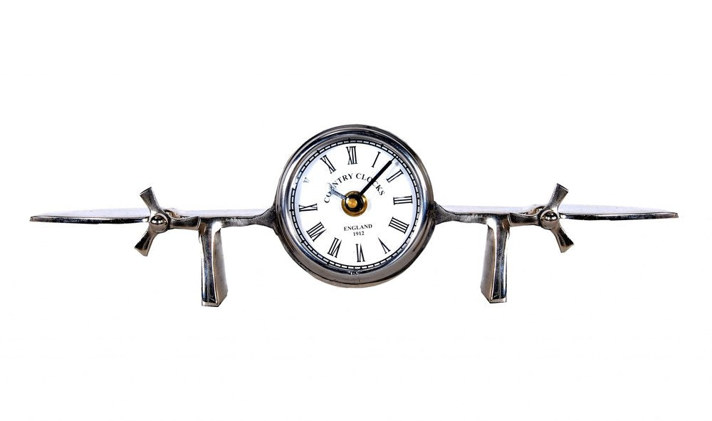 3" Novelty Nickel Metal And Glass Analog Wall Clock HomeRoots