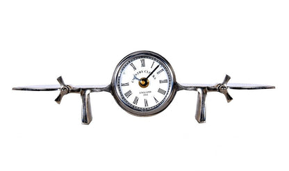 3" Novelty Nickel Metal And Glass Analog Wall Clock HomeRoots