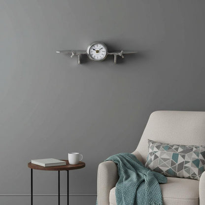 3" Novelty Nickel Metal And Glass Analog Wall Clock HomeRoots