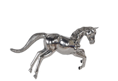 Large Silver Horse Statue