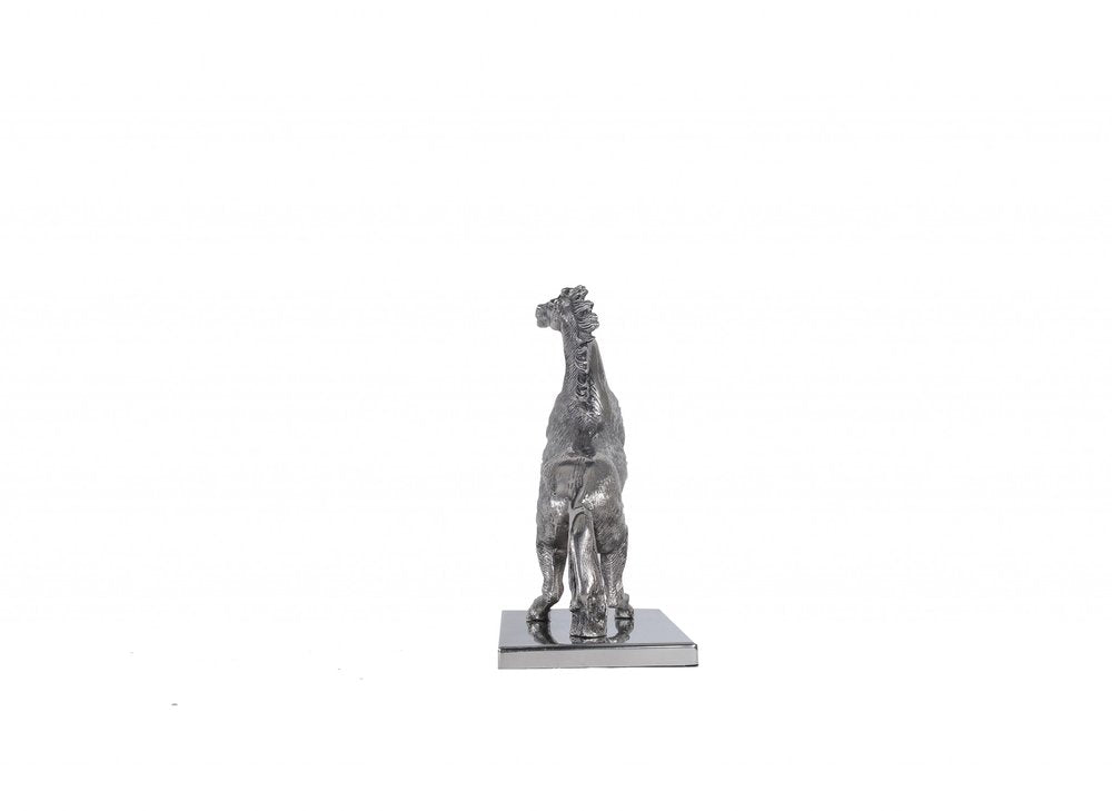 11" Nickel Metal Hand Painted Figurine Tabletop Sculpture HomeRoots