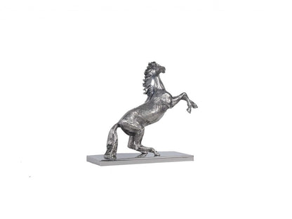 11" Nickel Metal Hand Painted Figurine Tabletop Sculpture HomeRoots