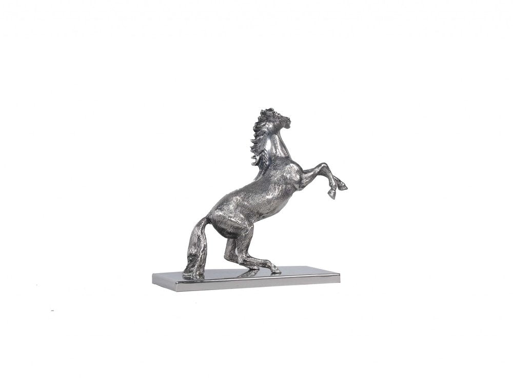 11" Nickel Metal Hand Painted Figurine Tabletop Sculpture HomeRoots