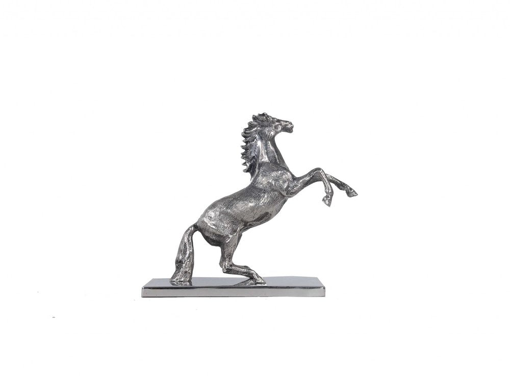 11" Nickel Metal Hand Painted Figurine Tabletop Sculpture HomeRoots