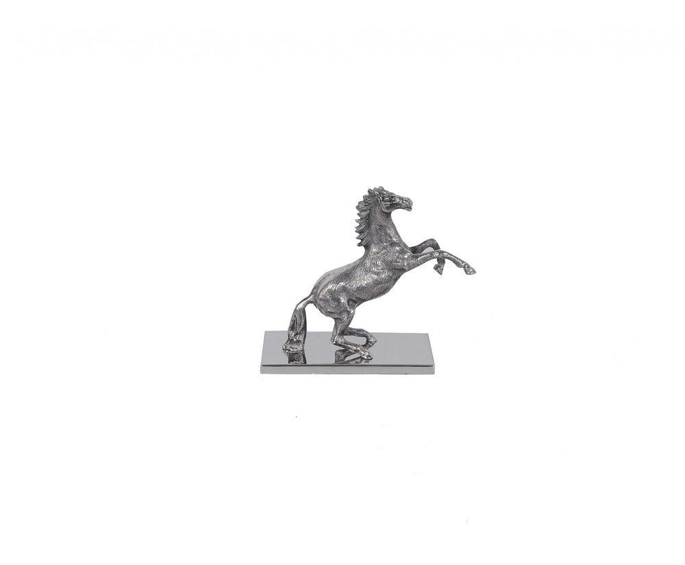 11" Nickel Metal Hand Painted Figurine Tabletop Sculpture — view 9