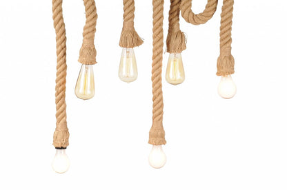 5" X 30" X 50" 6 Bulbs Medusa  Pendant Lamp HomeRoots