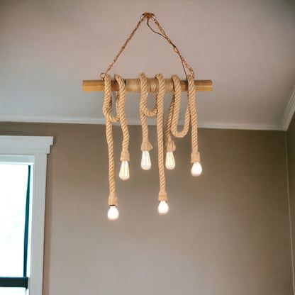 5" X 30" X 50" 6 Bulbs Medusa  Pendant Lamp