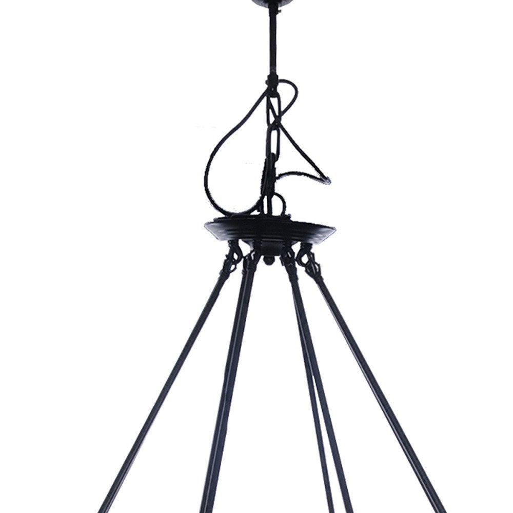 32" X 37" X 32" 8 Bulbs Rope  Pendant Lamp HomeRoots