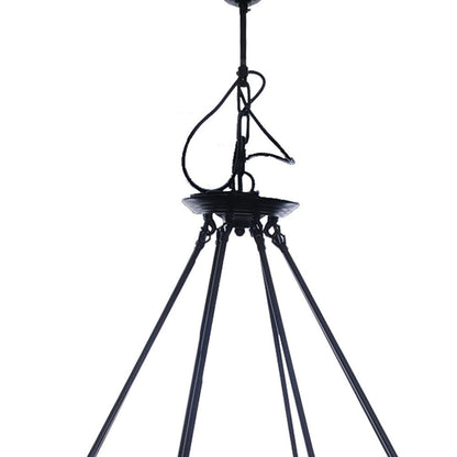 32" X 37" X 32" 8 Bulbs Rope  Pendant Lamp HomeRoots