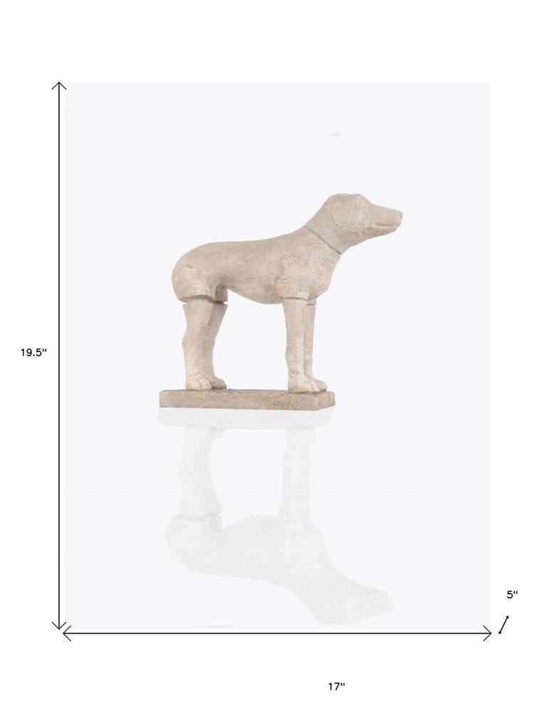 17" Natural Resin Hand Painted Figurine Tabletop Sculpture — view 6