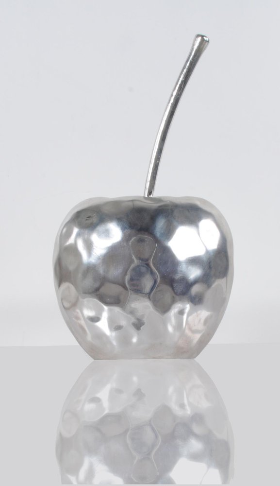 Delicious Hammered Finish Apple Statue — view 3