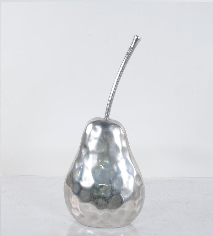 Delicious Hammered Finish Pear Statue — view 1