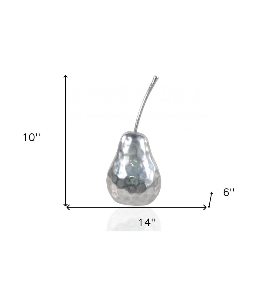 Delicious Hammered Finish Pear Statue HomeRoots