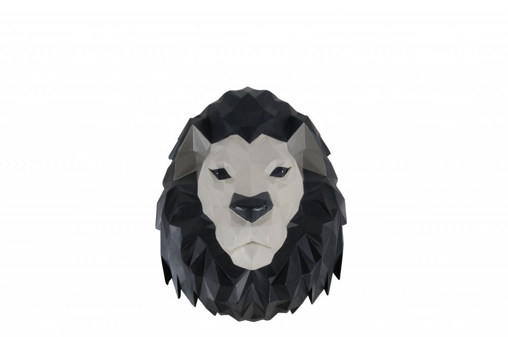 11.5" X 9.5" X 14" Origami Lion Head Wall Decoration — view 2