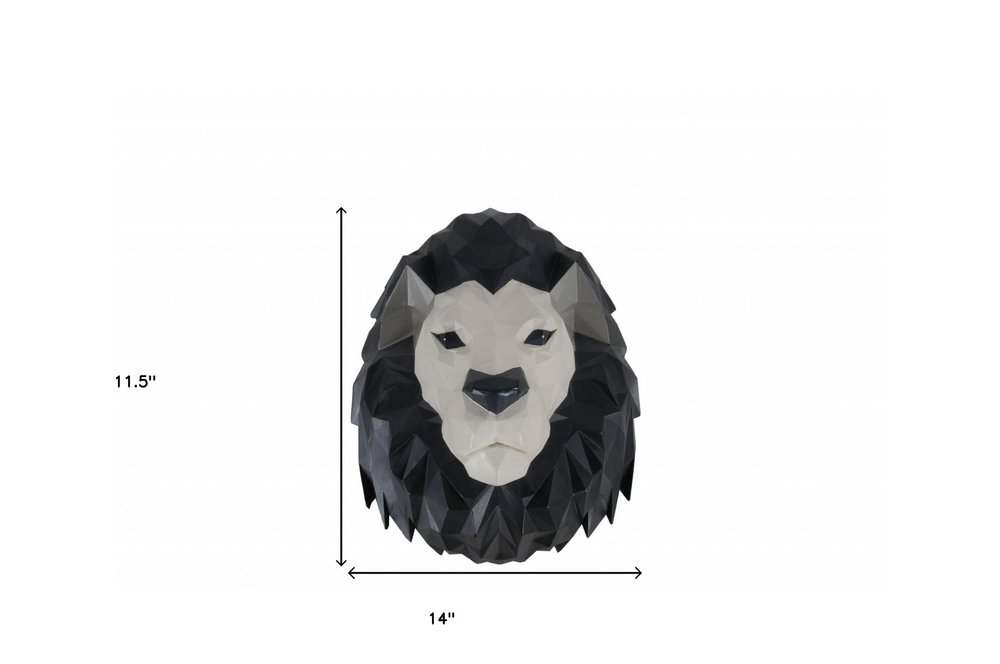 11.5" X 9.5" X 14" Origami Lion Head Wall Decoration — view 10