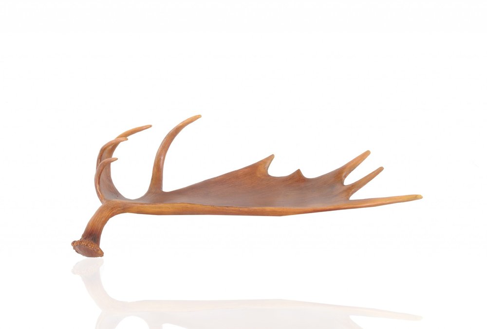12" Brown Antler Resin Serving Tray HomeRoots