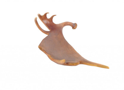 12" Brown Antler Resin Serving Tray HomeRoots