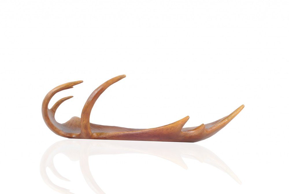 12" Brown Antler Resin Serving Tray HomeRoots